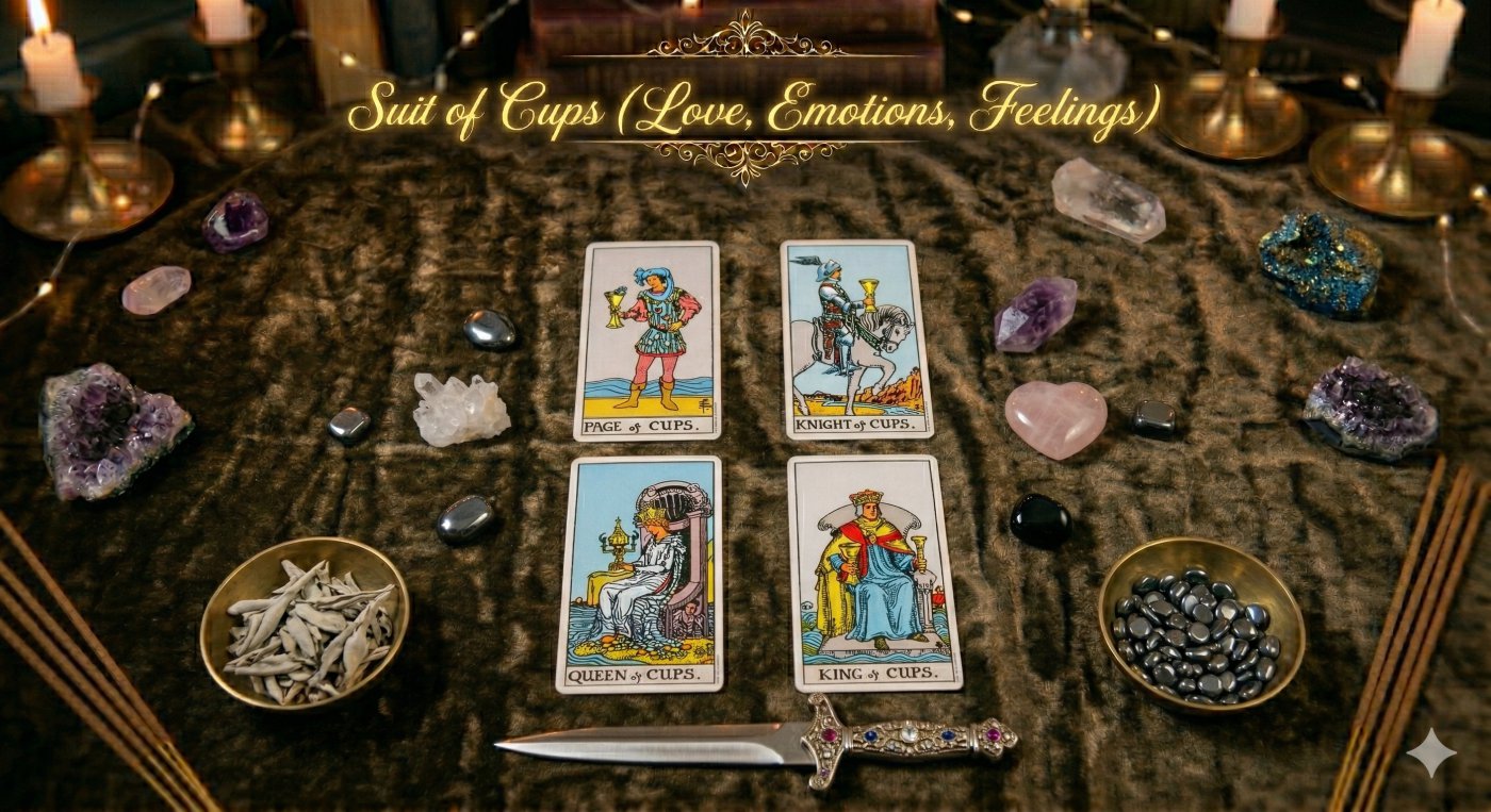Tarot Court Suit Cups ( Love, Emotion, Feelings)