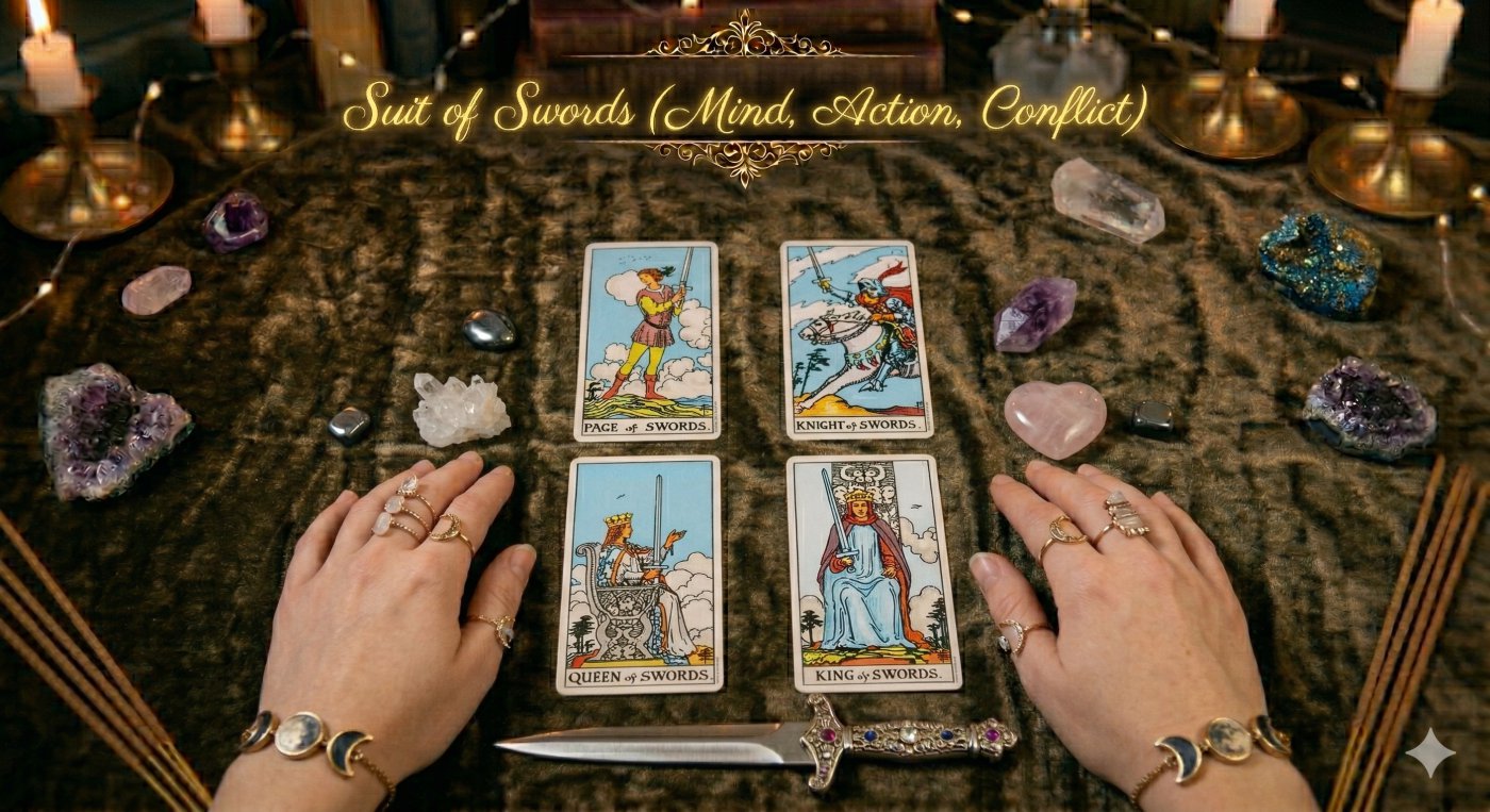 Tarot Suit of Swords ( Mind, Action, Conflict)