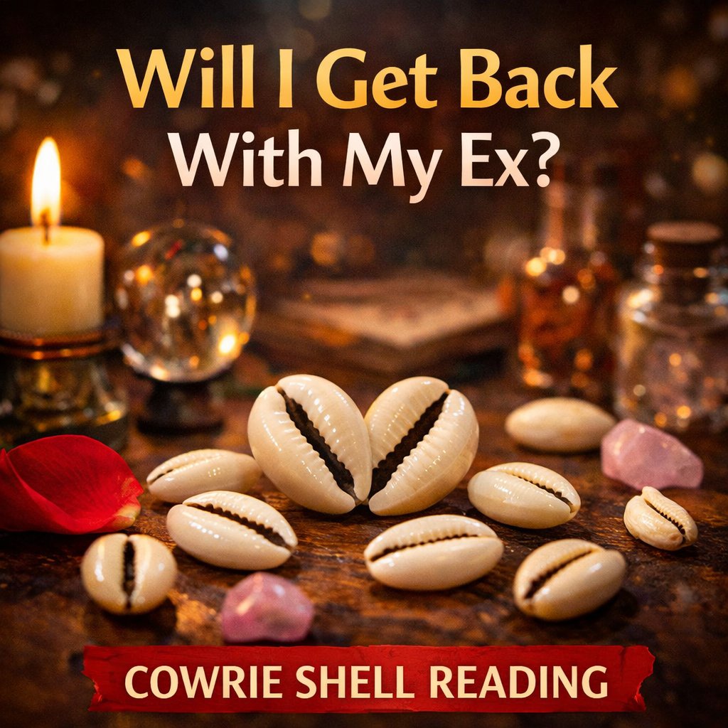 Will I get back with my ex cowrie shell reading with shells and romantic spiritual setup for love reconciliation answers