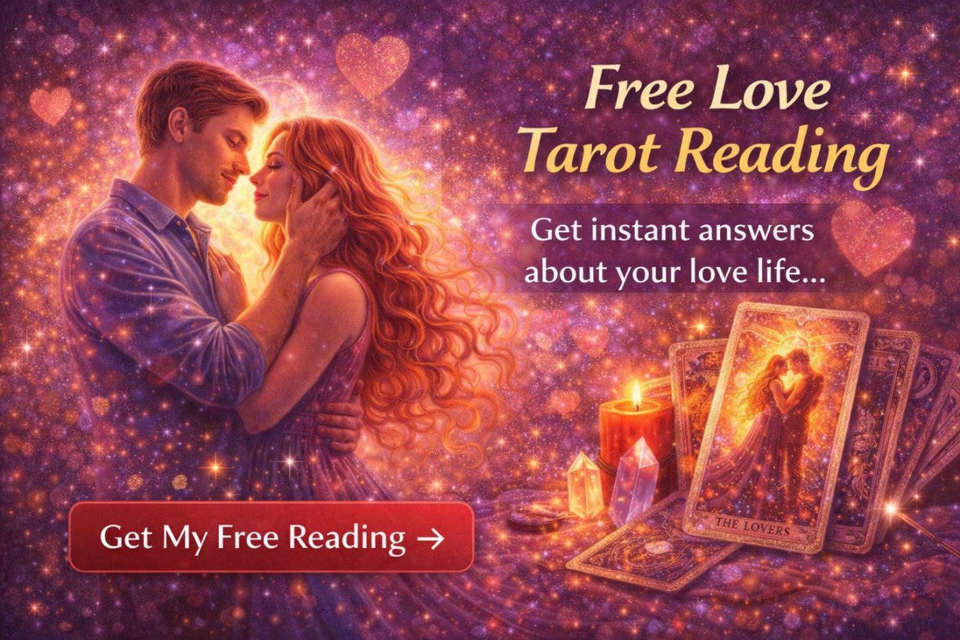 Free online love tarot reading 24/7 – discover soulmate connection, hidden feelings and relationship future with accurate psychic guidance
