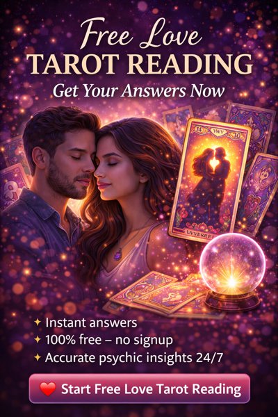 Free love tarot reading online 24/7 – discover soulmate, hidden feelings and relationship future with accurate psychic answers