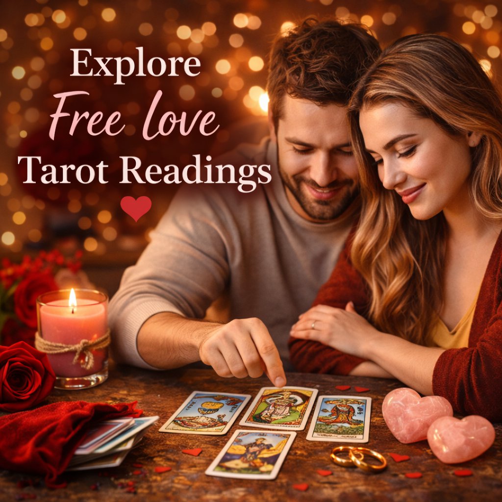 Couple exploring free love tarot readings together for relationship insight and emotional guidance