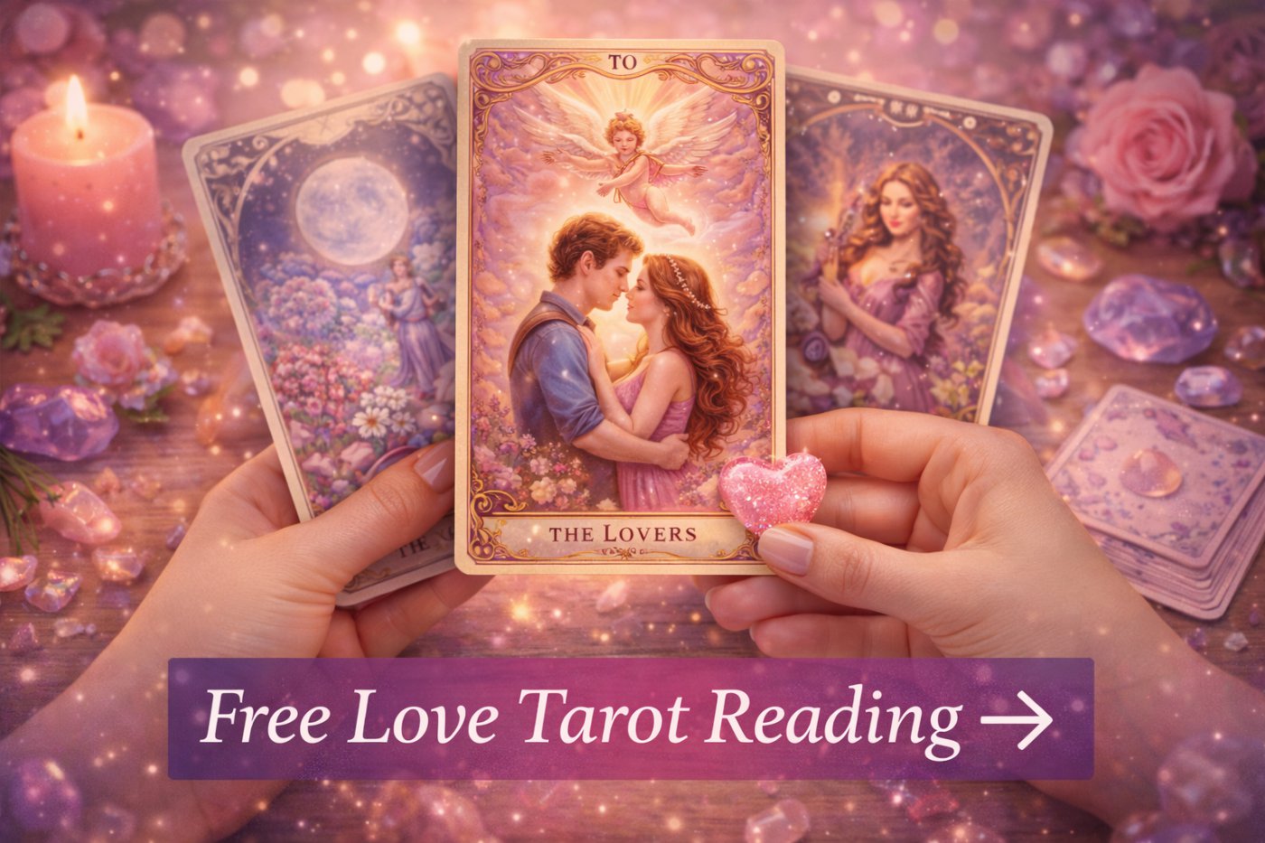 free love tarot reading online with The Lovers card for relationship answers and emotional guidance