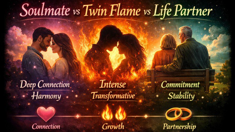 Soulmate vs Twin Flame vs Life Partner Truth