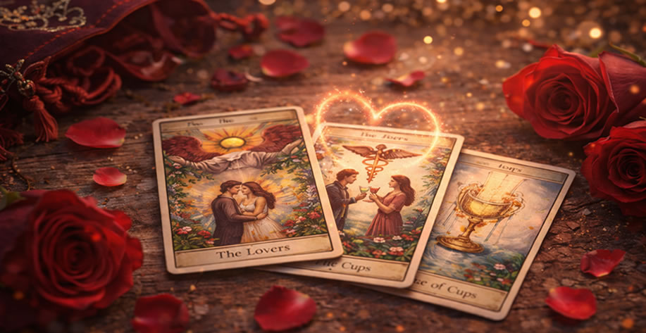 best free love tarot reading online with romantic tarot cards for relationship questions, soulmate connection, love prediction and future answers